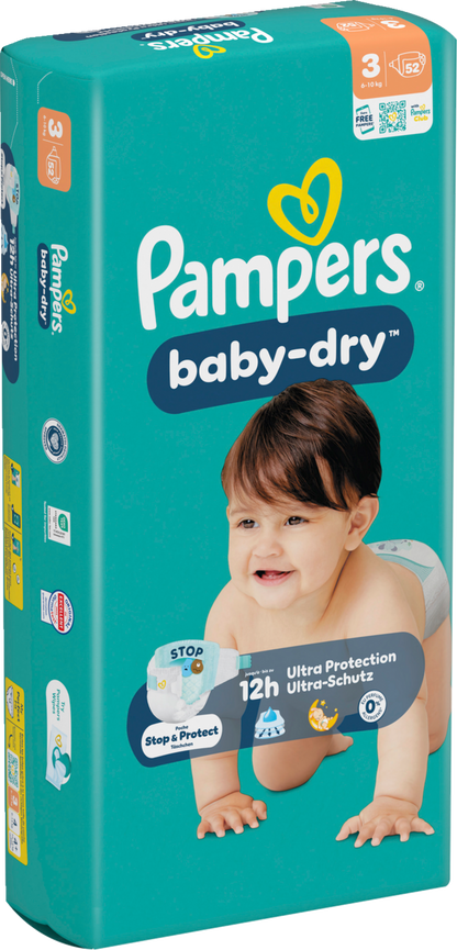 Pampers Baby Dry T3 Midi 6-10kg (2x52 STK)