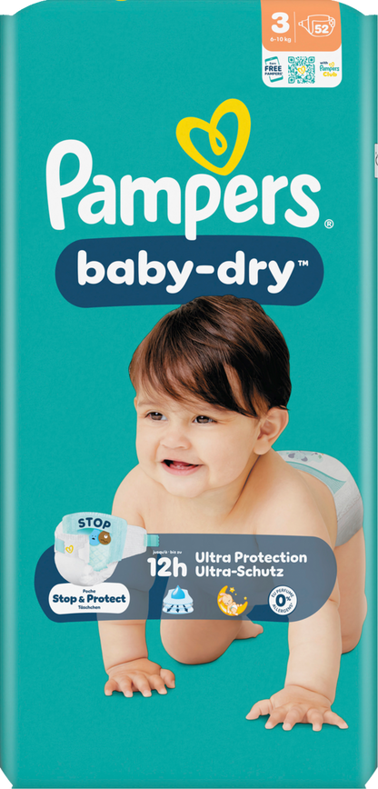 Pampers Baby Dry T3 Midi 6-10kg (2x52 STK)