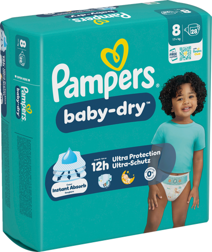 Pampers Baby Dry T8 XL Plus 17+ Kg (4x28 pces)