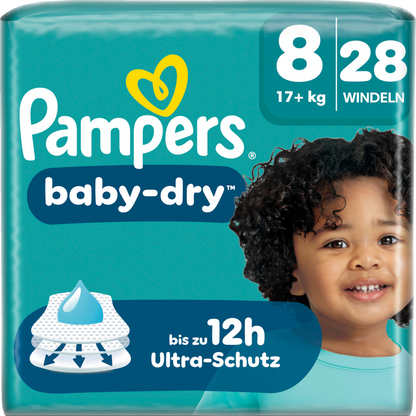 Pampers Baby Dry T8 XL Plus 17+ Kg (4x28 pces)