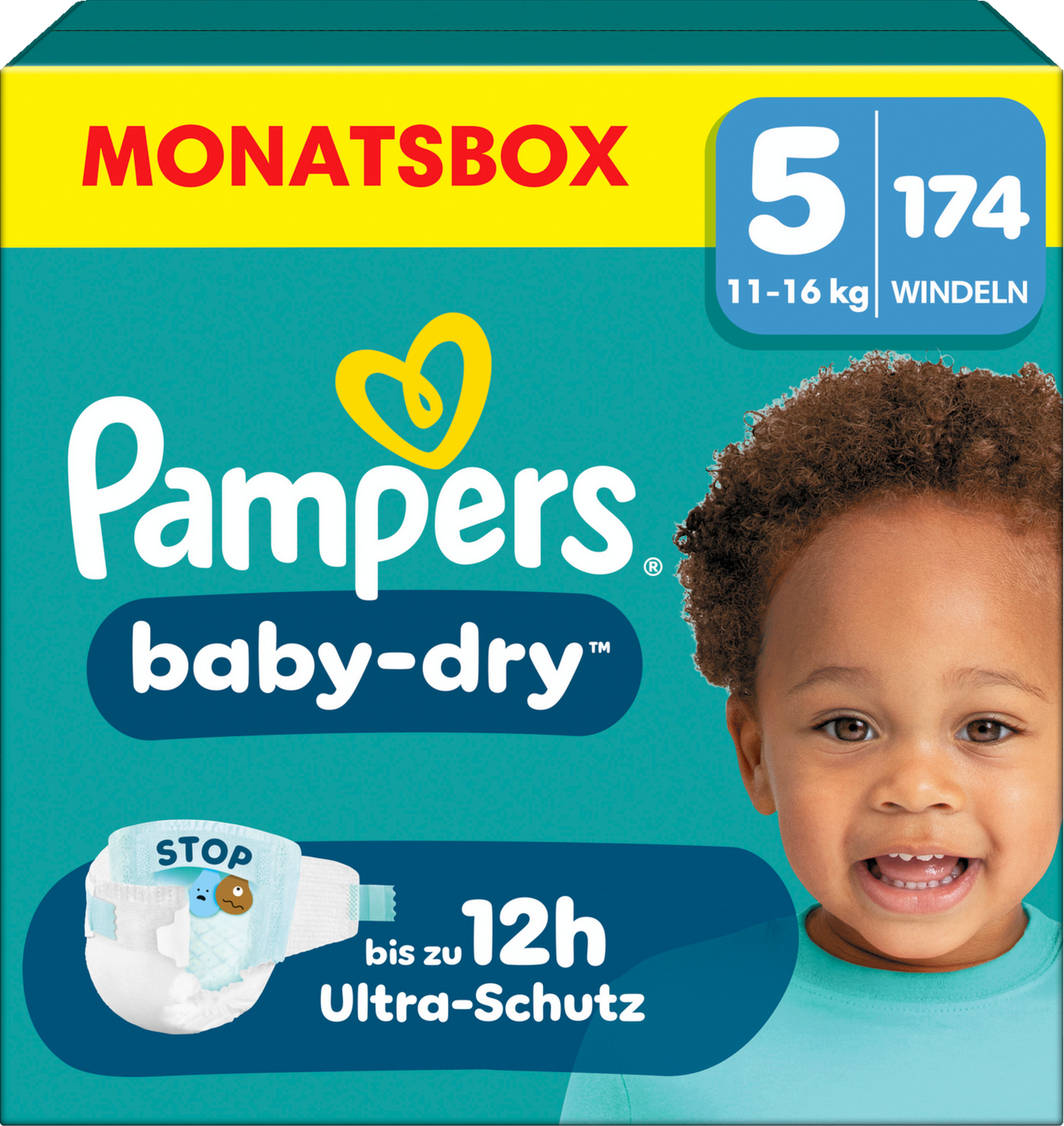 Pampers Baby Dry T5 Junior 11-16kg Box (174 pz) 