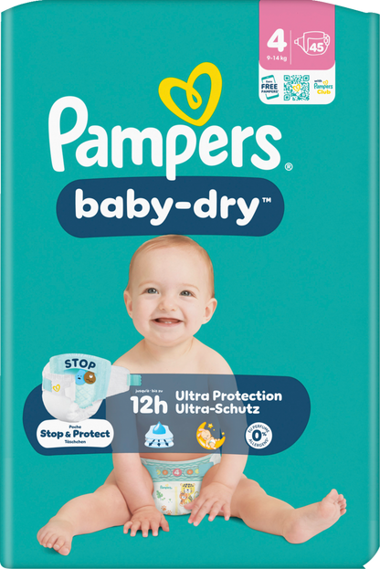 Pampers Baby-Dry T4 Maxi 9-14kg (4x45 pces)