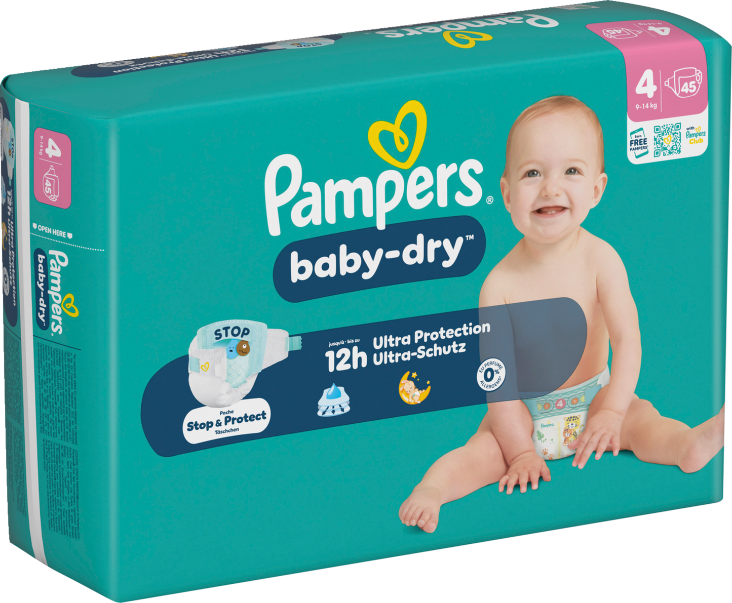Pampers Baby-Dry T4 Maxi 9-14kg (4x45 pces)