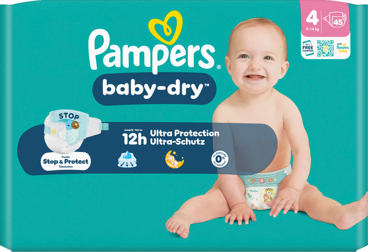 Pampers Baby-Dry T4 Maxi 9-14kg (4x45 pces)