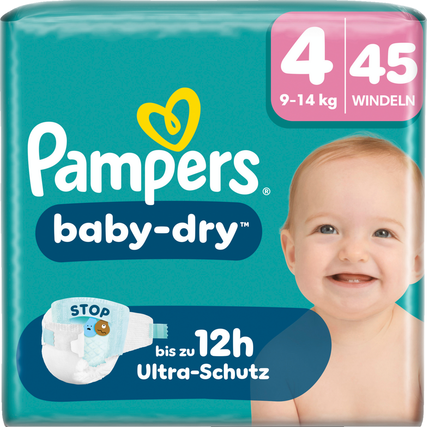 Pampers Baby-Dry T4 Maxi 9-14kg (4x45 pces)