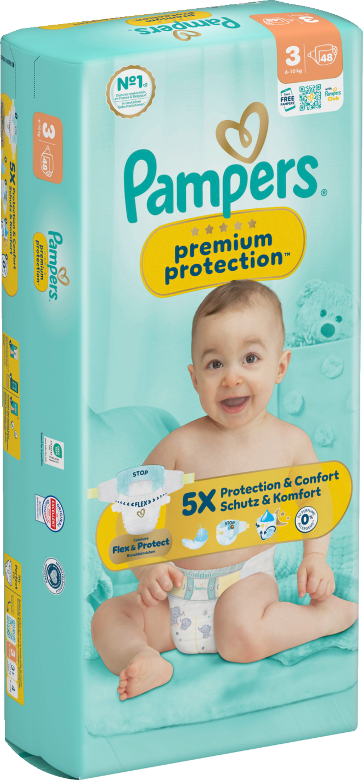 Pampers Premium Protection Gr.3 Midi 6-10kg (3x48 STK)