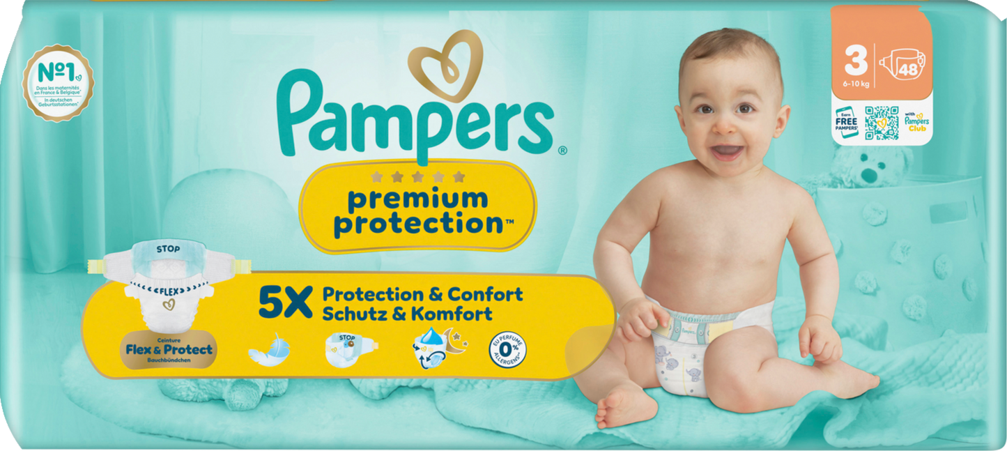 Pampers Premium Protection Gr.3 Midi 6-10kg (3x48 STK)