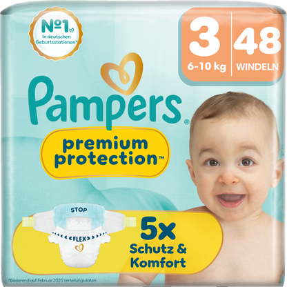 Pampers Premium Protection Gr.3 Midi 6-10kg (3x48 STK)