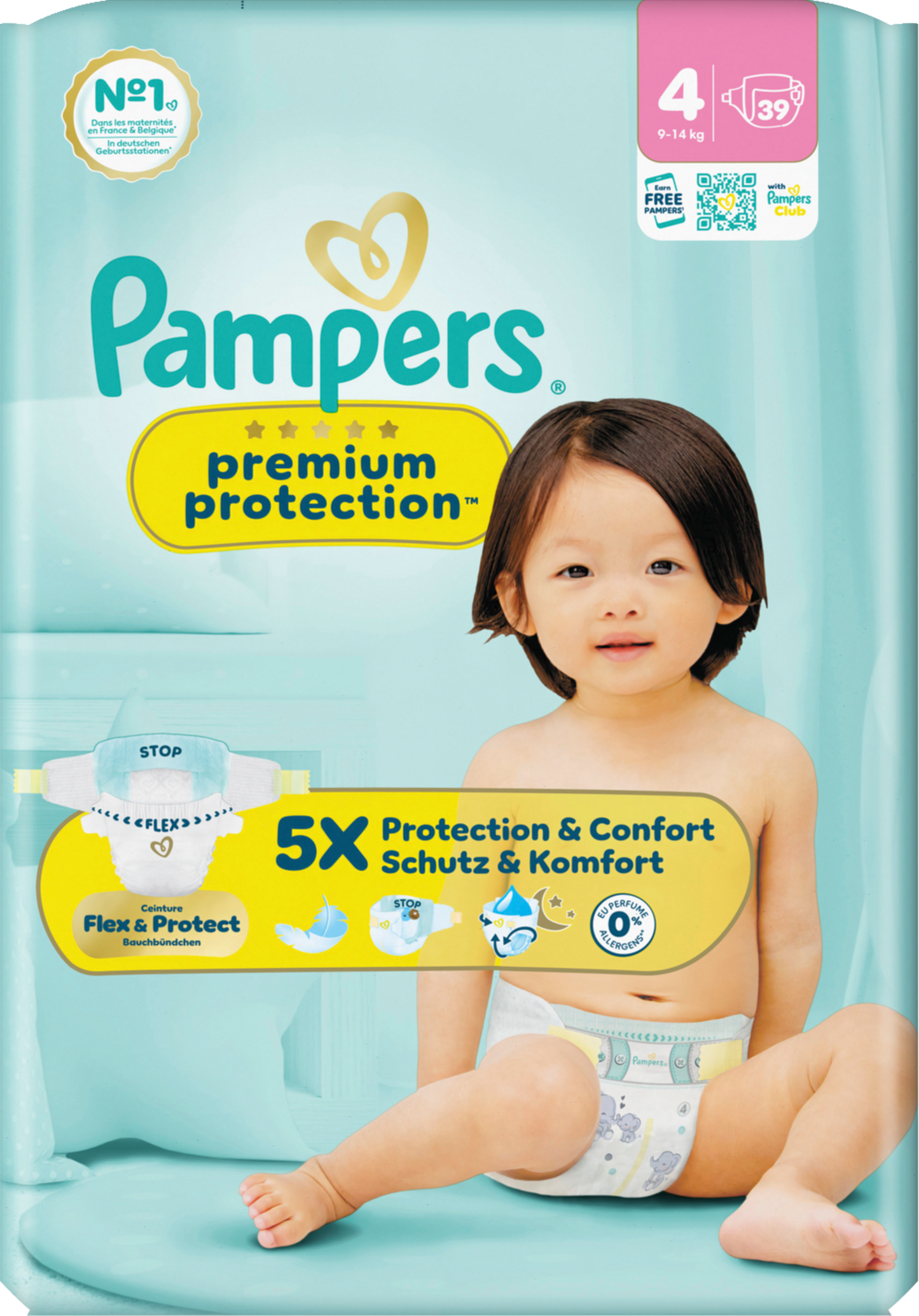 Pampers Premium Protection T4 Maxi 9-14kg (4x39 pz)