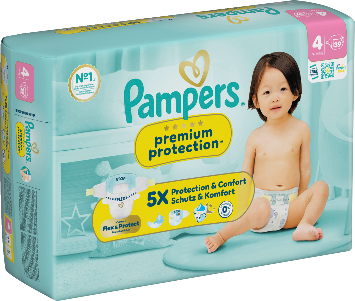 Pampers Premium Protection T4 Maxi 9-14kg (4x39 pz)