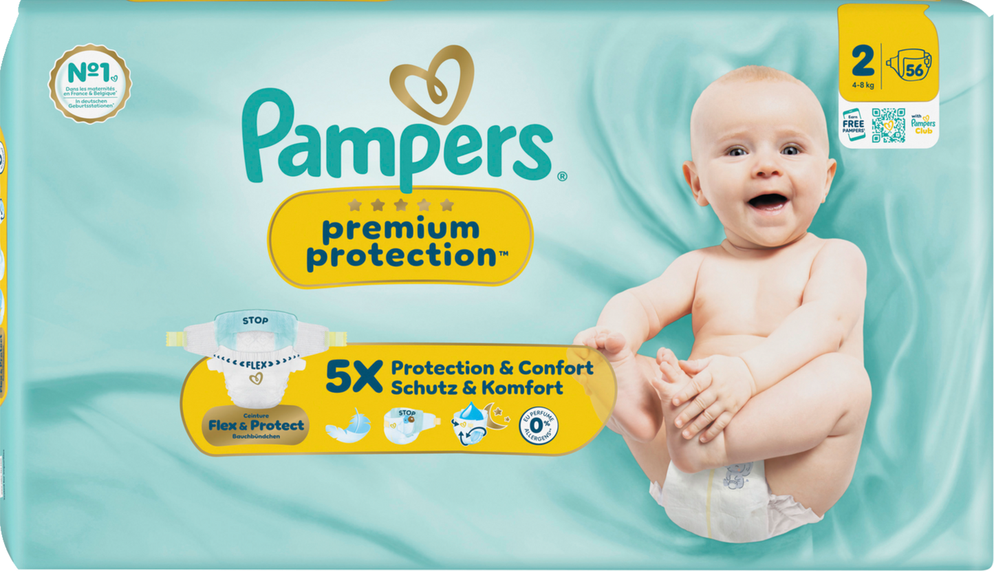 Pampers Premium Protection Gr.2 Mini 4-8kg (3x56 STK)