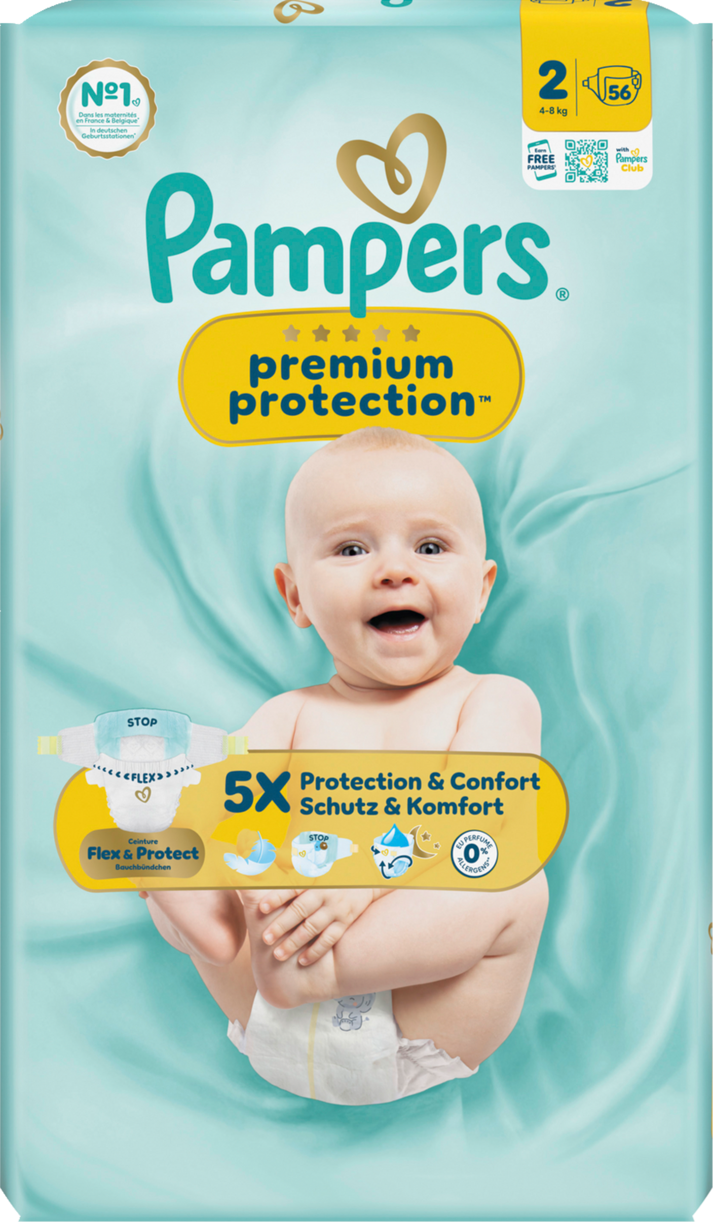 Pampers Premium Protection Gr.2 Mini 4-8kg (3x56 STK)