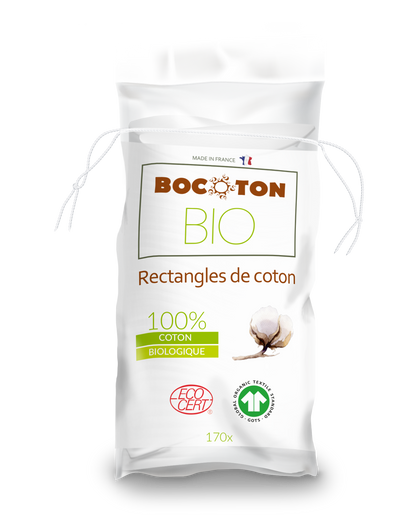Bocoton Cotopads salviette di cotone biologico (170 pz) 80x100mm 