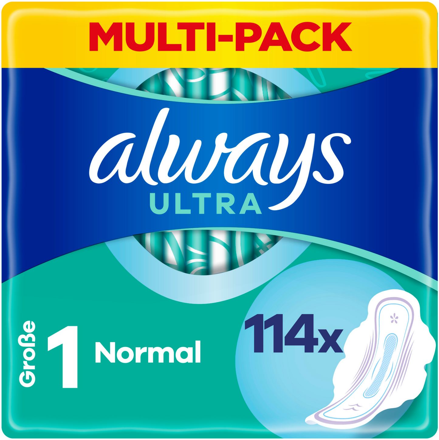 Always Ultra Absorbante Igienice Normale Con Ali Taglia 1 (114 pz) Confezione Mensile