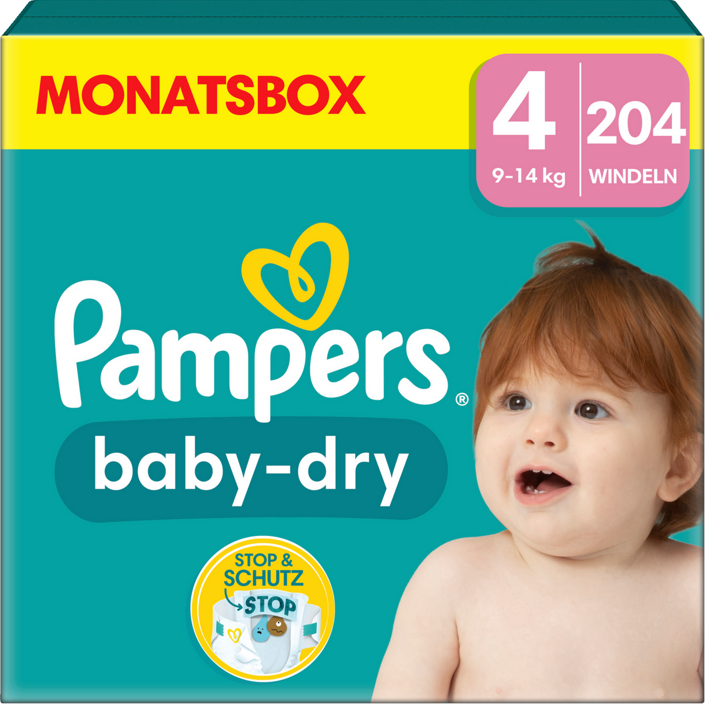 Pampers Baby Dry T4 Maxi 9-14 Kg Box (204 pz)