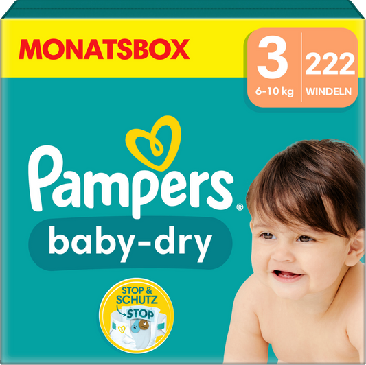 Pampers Baby-Dry Gr.3 Midi 6-10kg (222 STK) Monatsbox