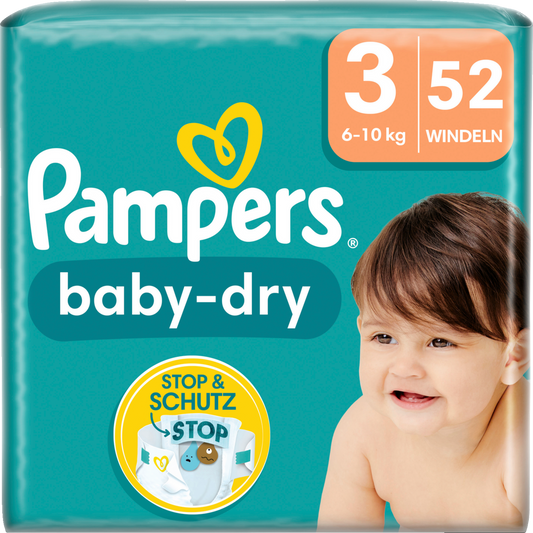 Pampers Baby-Dry T3 Midi 6-10kg (2x52 pces) 