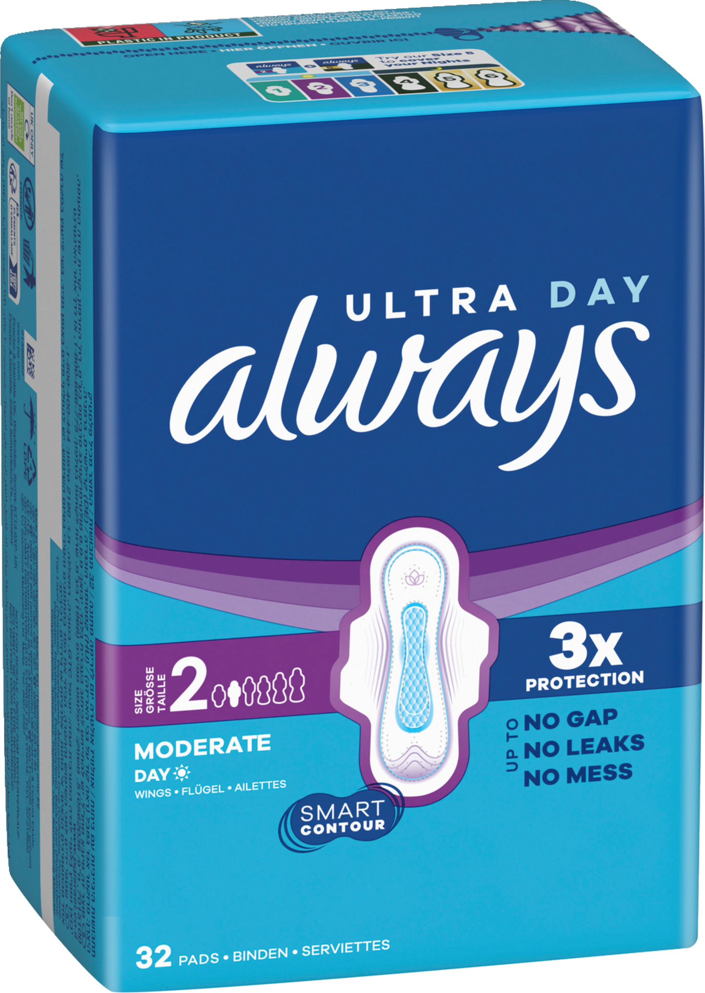 Always Ultra Damenbinden Long mit Flügeln Gr. 2 (96 STK) Monatspaket