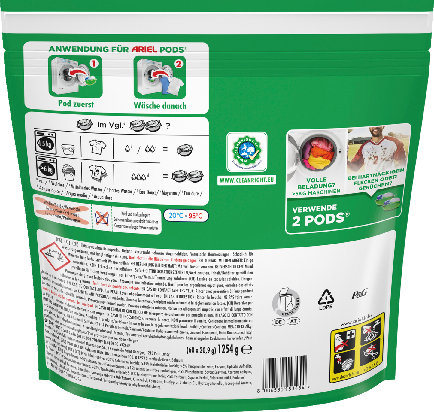 Ariel All-in-1 Pods Color - 60 Charges de Lavage