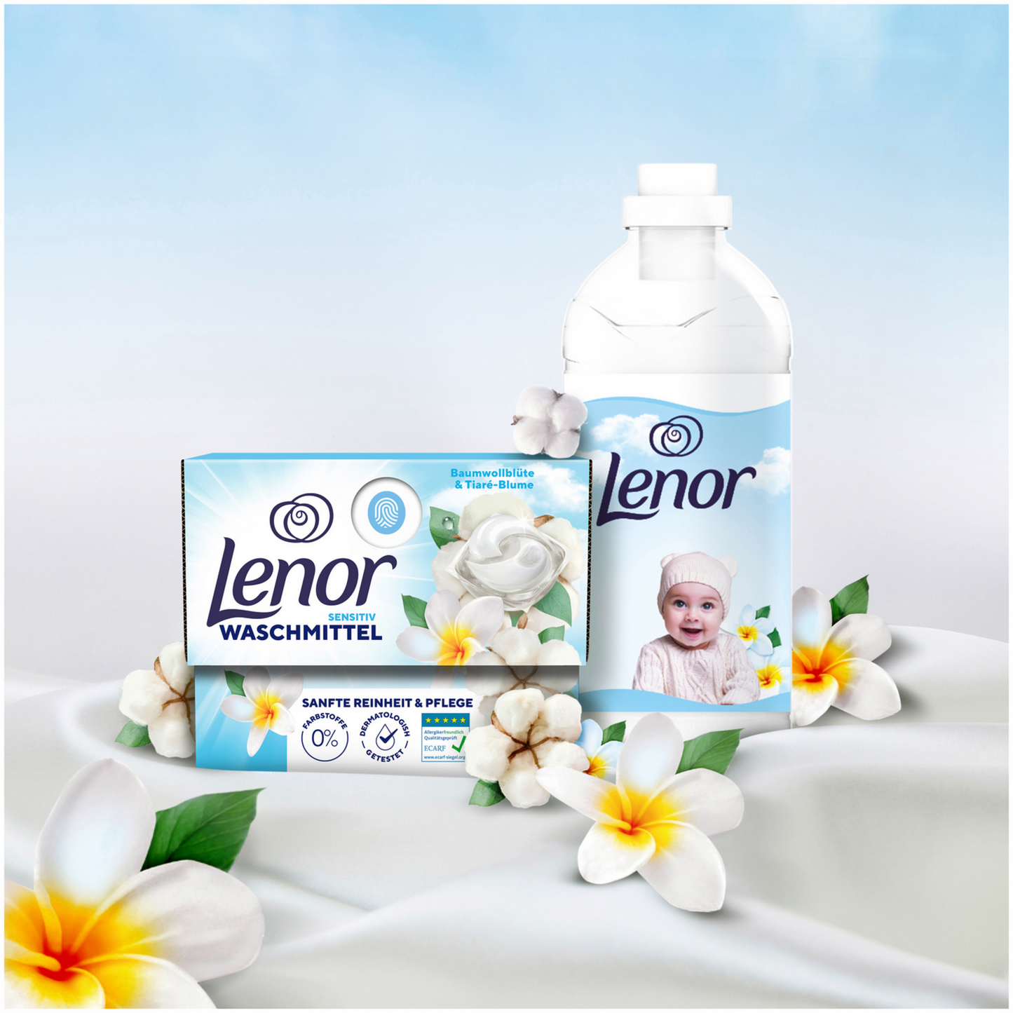 Lenor All-in-1 Pods Sensitive 15 Charges de Lavage