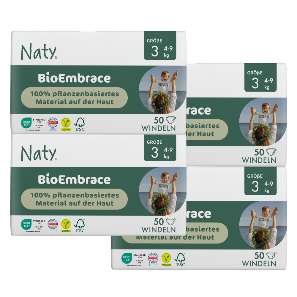 Naty BioEmbrace T3 Midi (4-9kg) Carton (4 X 50 pces)