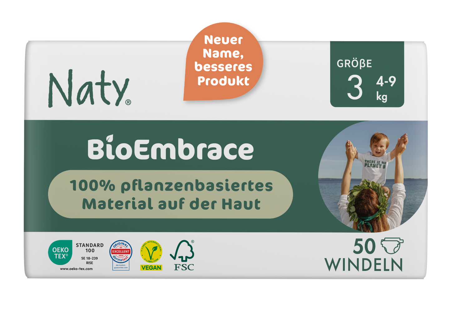 Naty BioEmbrace T3 Midi (4-9kg) Carton (4 X 50 pces)