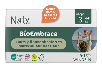 Naty BioEmbrace T3 Midi (4-9kg) Carton (4 X 50 pces)