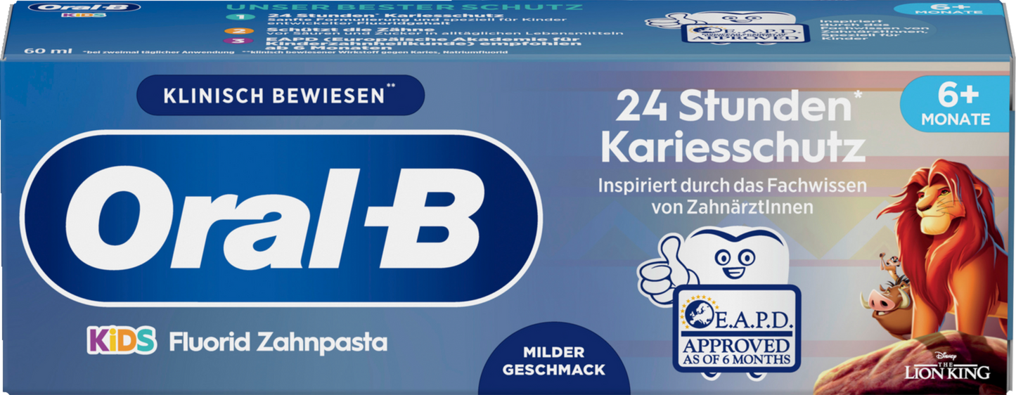 Oral-B Dentifrice pour les enfants - 0 à 6 ans (60 ml)