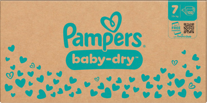Pampers Baby-Dry Gr.7 XXL 15+kg (132 STK) Monatsbox