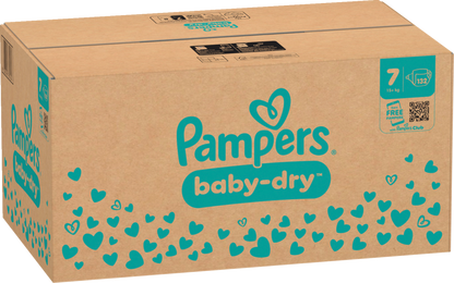 Pampers Baby-Dry Gr.7 XXL 15+kg (132 STK) Monatsbox