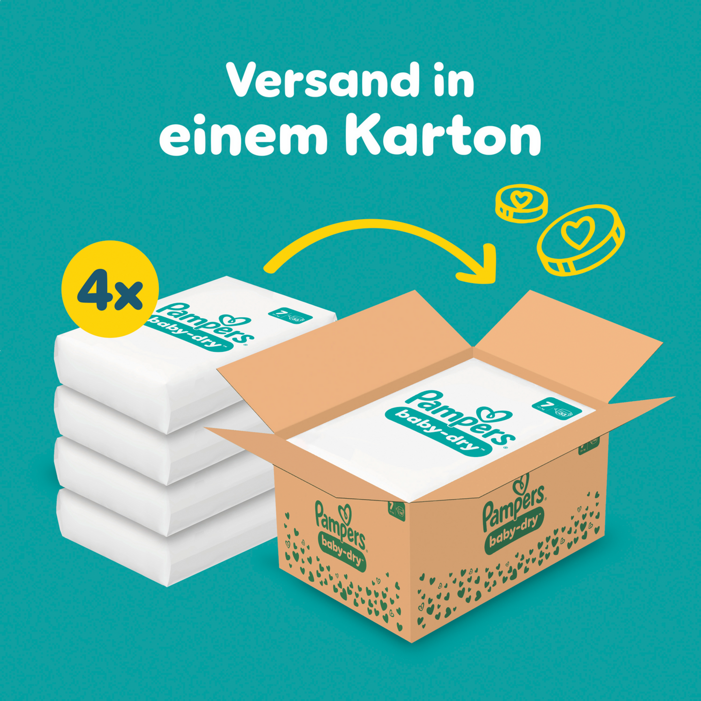 Pampers Baby-Dry Gr.7 XXL 15+kg (132 STK) Monatsbox