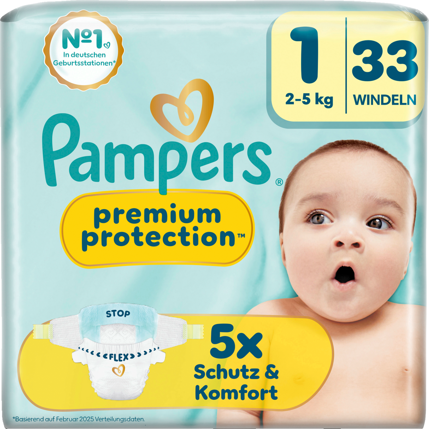 Pampers Premium Protection T1  Newborn 2-5kg (4 x 33 pz)