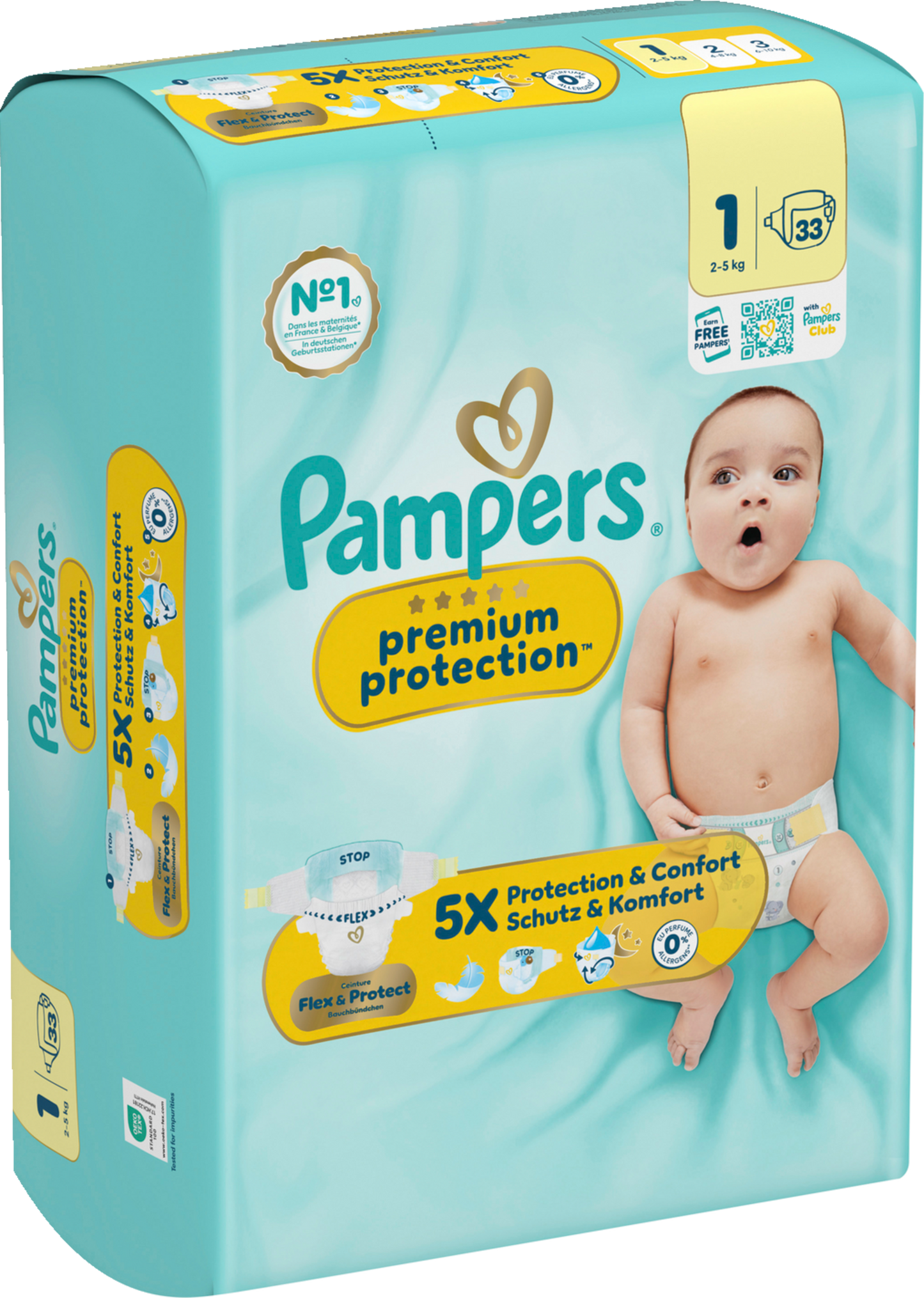 Pampers Premium Protection T1  Newborn 2-5kg (4 x 33 pz)