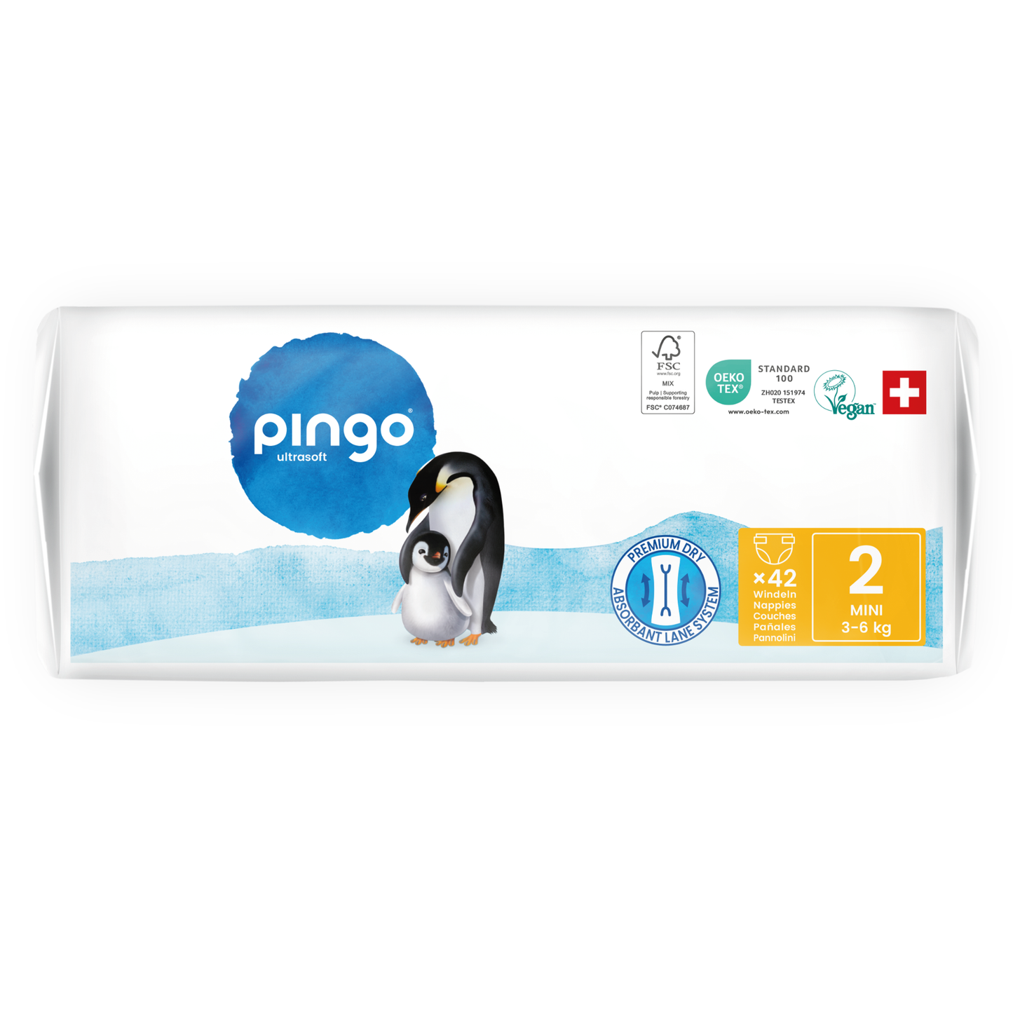 Pingo T2 Mini (3-6 kg) doppia busta (2 x 42 pz)