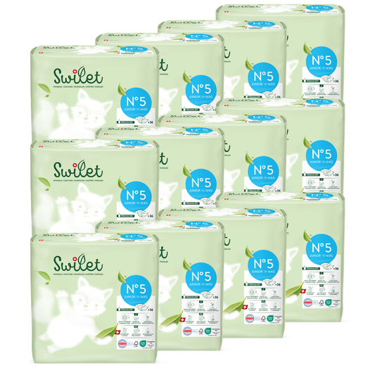 Swilet - Pannolino Bio T5 Junior 11-16Kg (12x 36 pz) Cartone Doppio