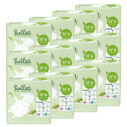 Swilet - Pannolino Bio T4 Maxi 8-14Kg (12x 40 pz) Cartone Doppio