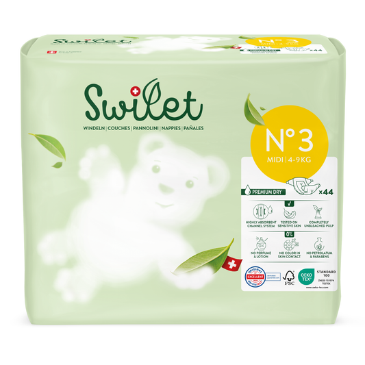 Swilet - Pannolino Bio T3 Midi 4-9Kg (44 pz) Sacchetto