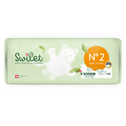 Swilet - Pannolino Bio T2 Mini 3-6Kg (42 pz) Sacchetto