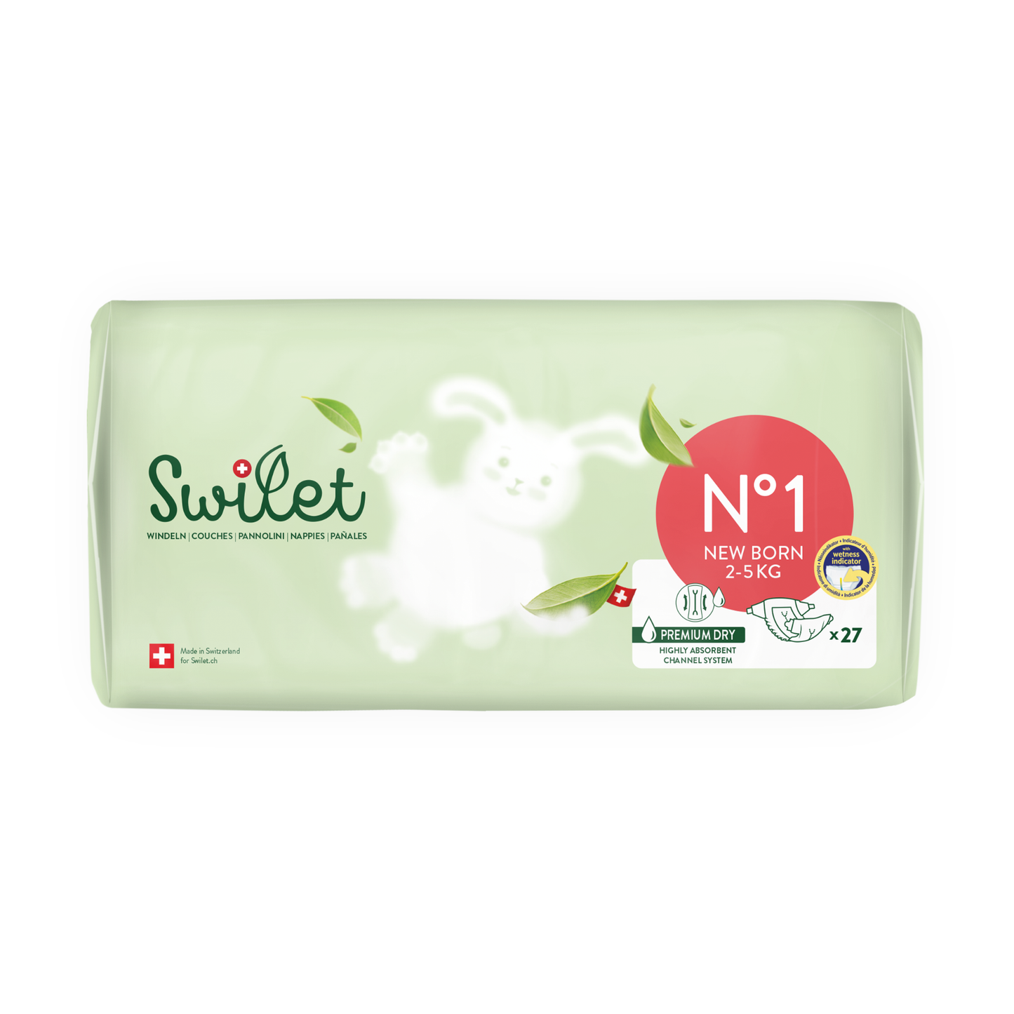 Swilet - Pannolino Bio T1 Newborn 2-5Kg (8x 27 pz) Cartone Doppio