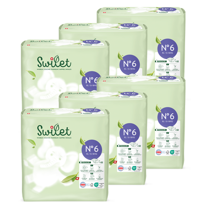 Swilet - Pannolino Bio T6 XL 13-18kg (6x32 pz) Cartone