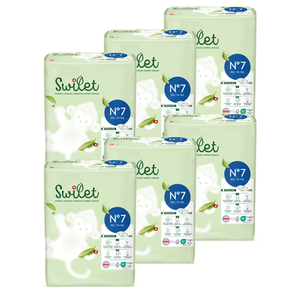 Swilet - Pannolino Bio T7 XXL 15+kg (6x30 pz) Cartone