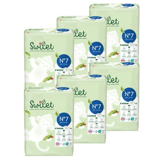 Swilet - Pannolino Bio T7 XXL 15+kg (6x30 pz) Cartone