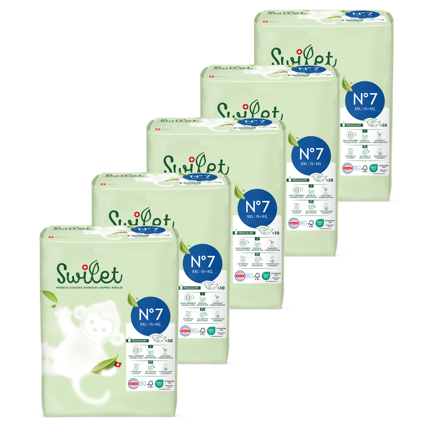 Swilet T7 XL Pack mensuel (150 pces)